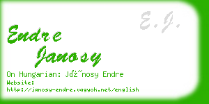 endre janosy business card